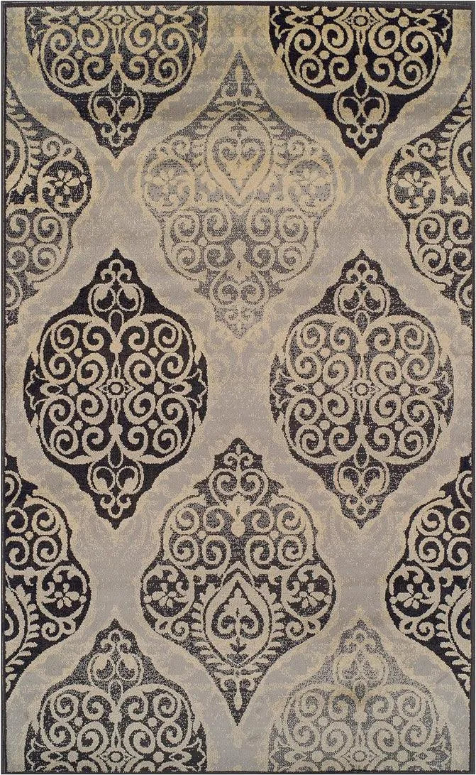 Amherst Damask Medallion Indoor Area Rug Or Runner Rug