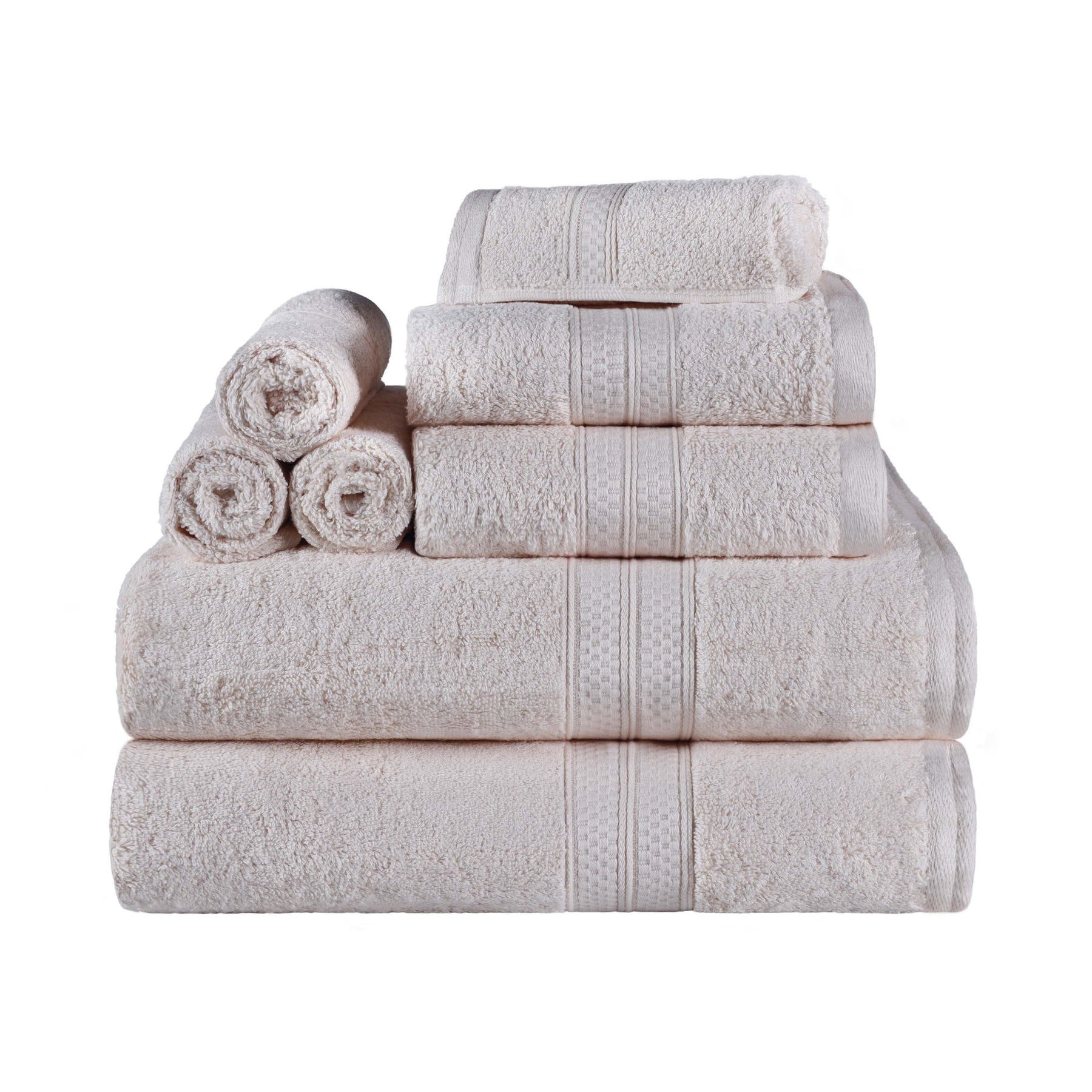 Ultra-Soft Rayon from Bamboo Cotton Blend 8 Piece Towel Set