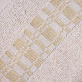 Larissa Cotton Geometric Border 6 Piece Assorted Towel Set