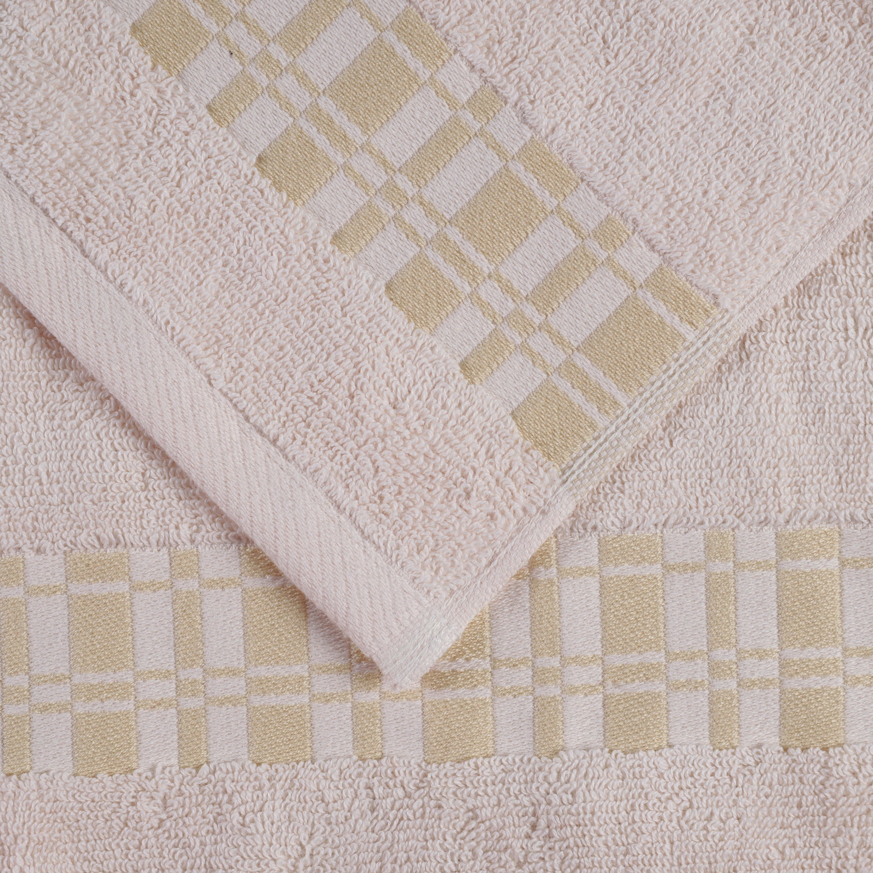 Larissa Cotton Geometric Border 6 Piece Assorted Towel Set