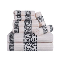 Superior Athens Cotton Greek Key Trim 8 Piece Towel Set