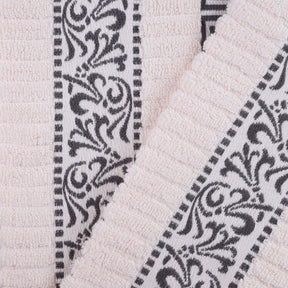 Athens Cotton Greek Key Trim Bath Towel Set of 4