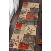 Zedler Patchwork Rustic Leaves Indoor Runner Rug