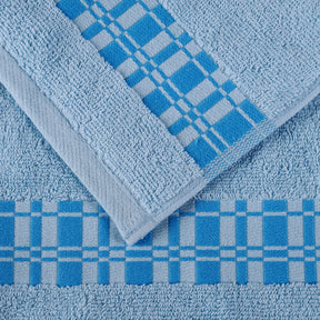 Larissa Cotton Geometric Border 6 Piece Assorted Towel Set