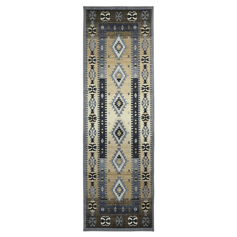 Motega Tribal Southwestern Traditional Geometric Ikat Indoor Area Rug