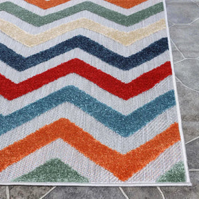 Chevron Zig-Zag Geometric Modern Indoor Outdoor Area Rug