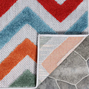 Chevron Zig-Zag Geometric Modern Indoor Outdoor Area Rug