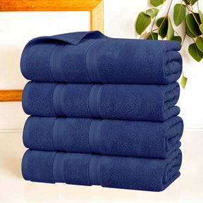 Smart Dry Zero Twist Cotton Medium Weight Bath Towels, Set of 4