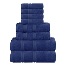 Smart Dry Zero Twist Cotton Medium Weight 8 Piece Assorted Towel Set