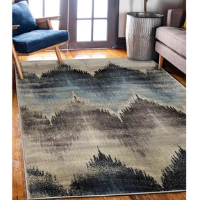 Cadwell Abstract Faux Distressed Area Rug