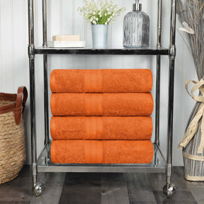 Atlas Cotton Plush Absorbent Heavyweight 4 Piece Bath Towel Set