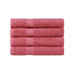 Egyptian Cotton Dobby Border Medium Weight 4 Piece Bath Towel Set