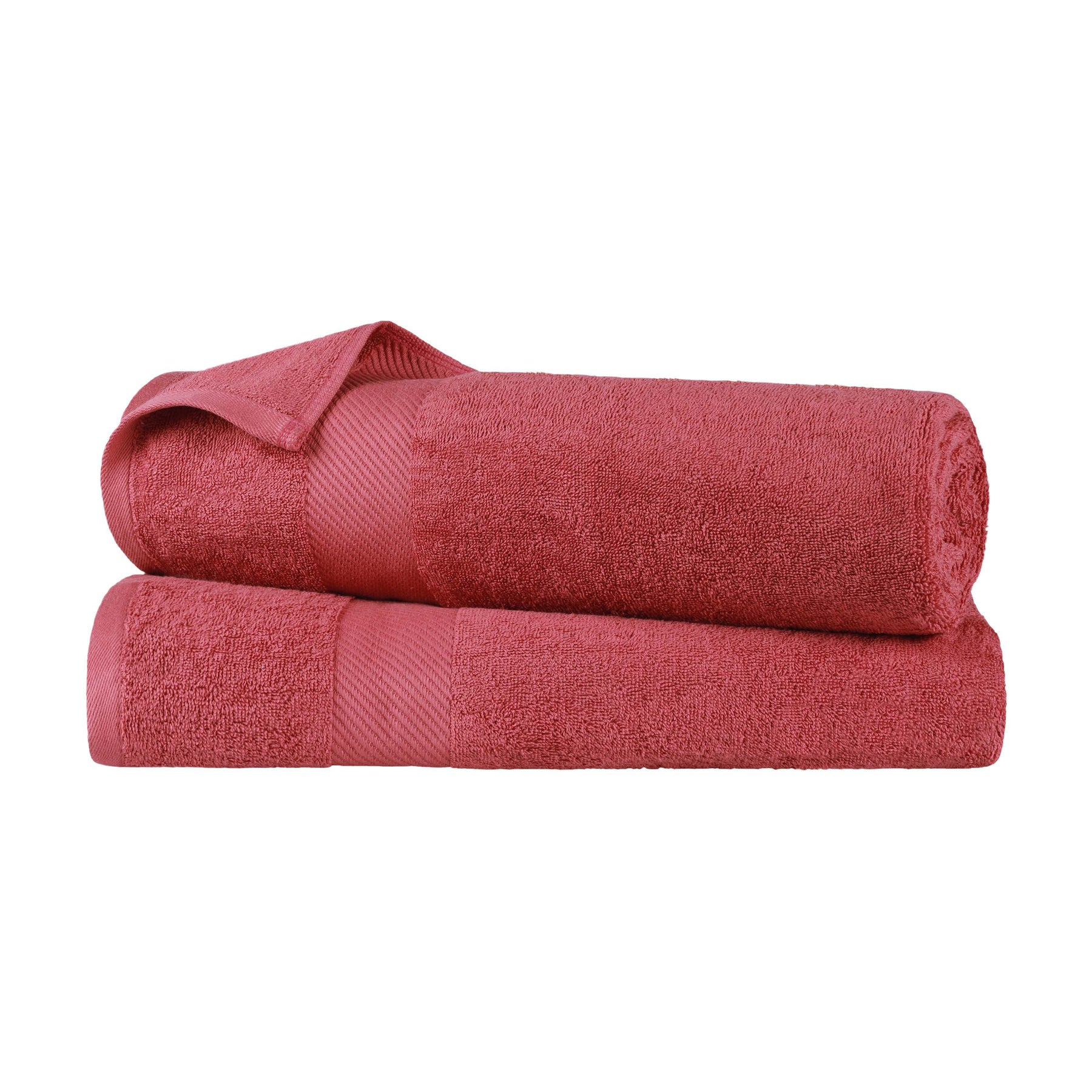 Egyptian Cotton Dobby Border Medium Weight 2 Piece Bath Sheet Set