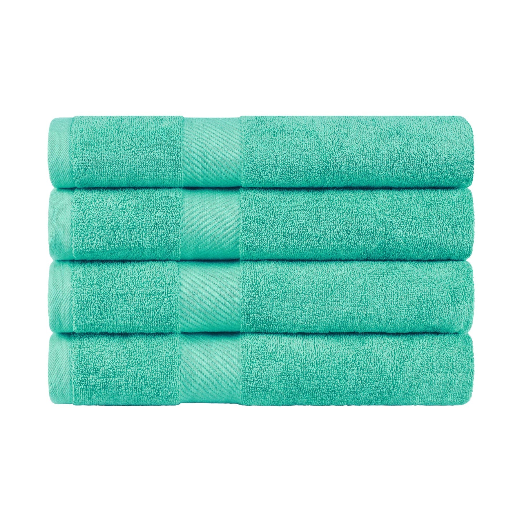 Egyptian Cotton Dobby Border Medium Weight 4 Piece Bath Towel Set