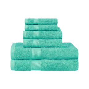 Egyptian Cotton Dobby Border Medium Weight 6 Piece Towel Set