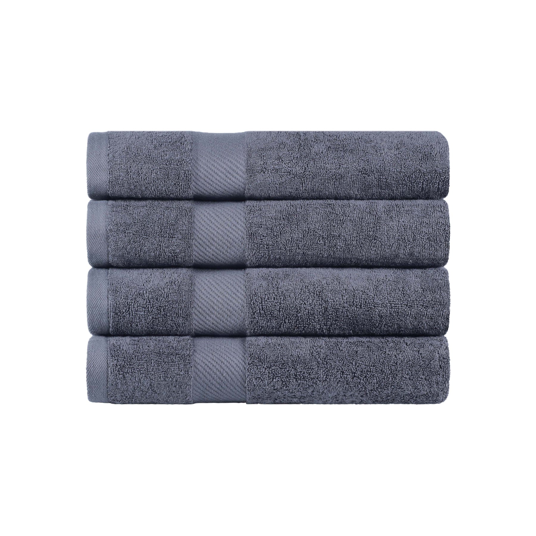 Egyptian Cotton Dobby Border Medium Weight 4 Piece Bath Towel Set