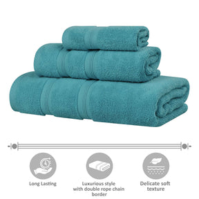 Smart Dry Zero Twist Cotton Medium Weight 8 Piece Assorted Towel Set