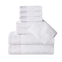 Wisteria Cotton Floral Jacquard 8 Piece Towel Set