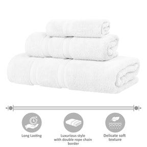 Smart Dry Zero Twist Cotton Medium Weight Hand Towels, Set of 6