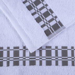 Larissa Cotton Geometric Border 6 Piece Assorted Towel Set