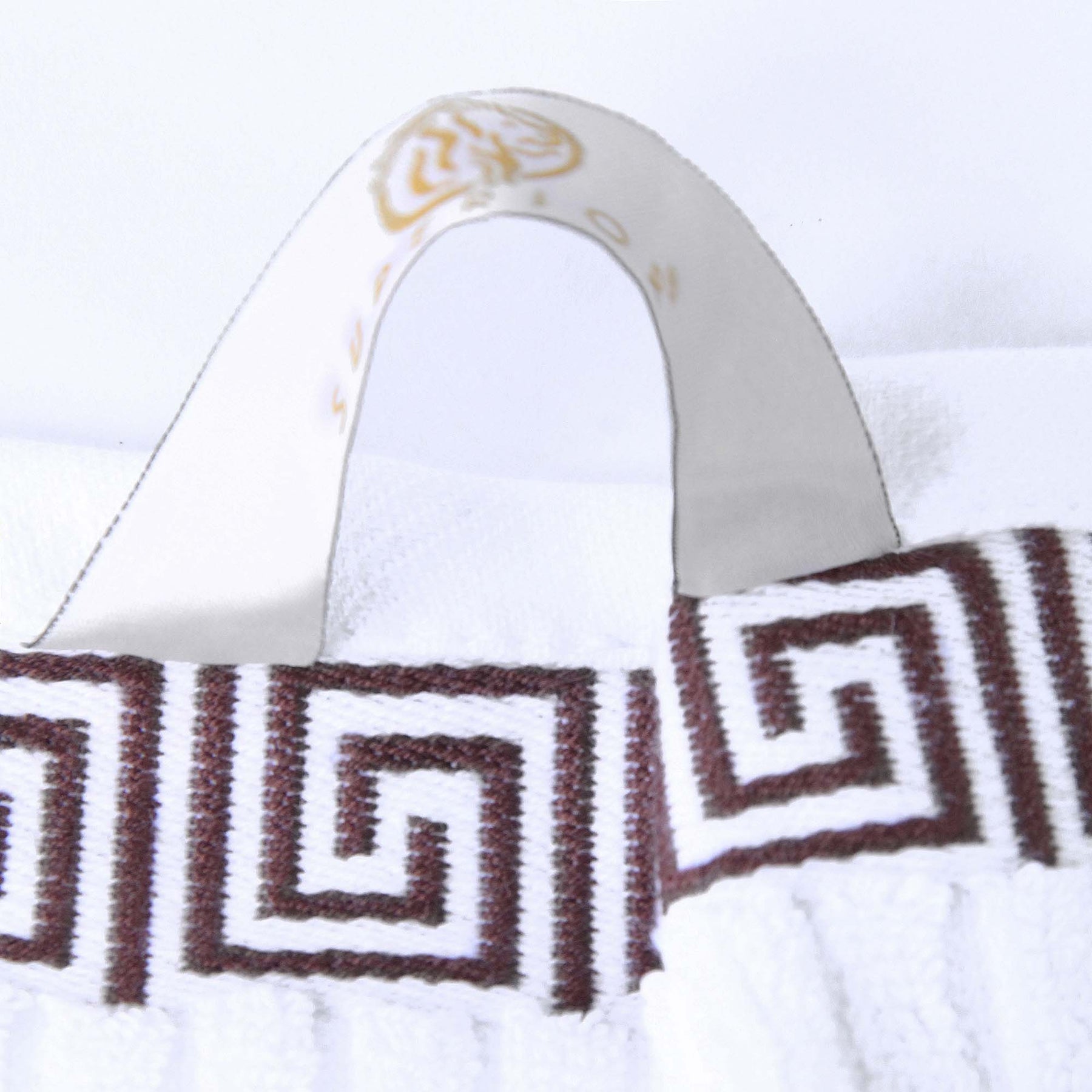 Athens Cotton Greek Key Trim Bath Towel Set of 4