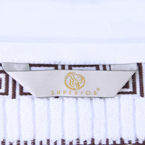 Superior Athens Cotton Greek Key Trim 8 Piece Towel Set