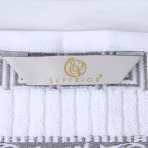 Superior Athens Cotton Greek Key Trim 8 Piece Towel Set