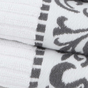 Athens Cotton Greek Key Trim Bath Towel Set of 4