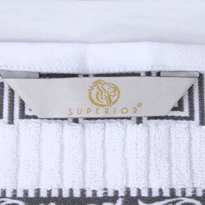 Superior Athens Cotton Greek Key Trim 8 Piece Towel Set