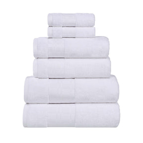 Larissa Cotton Geometric Border 6 Piece Assorted Towel Set