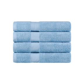 Egyptian Cotton Dobby Border Medium Weight 4 Piece Bath Towel Set