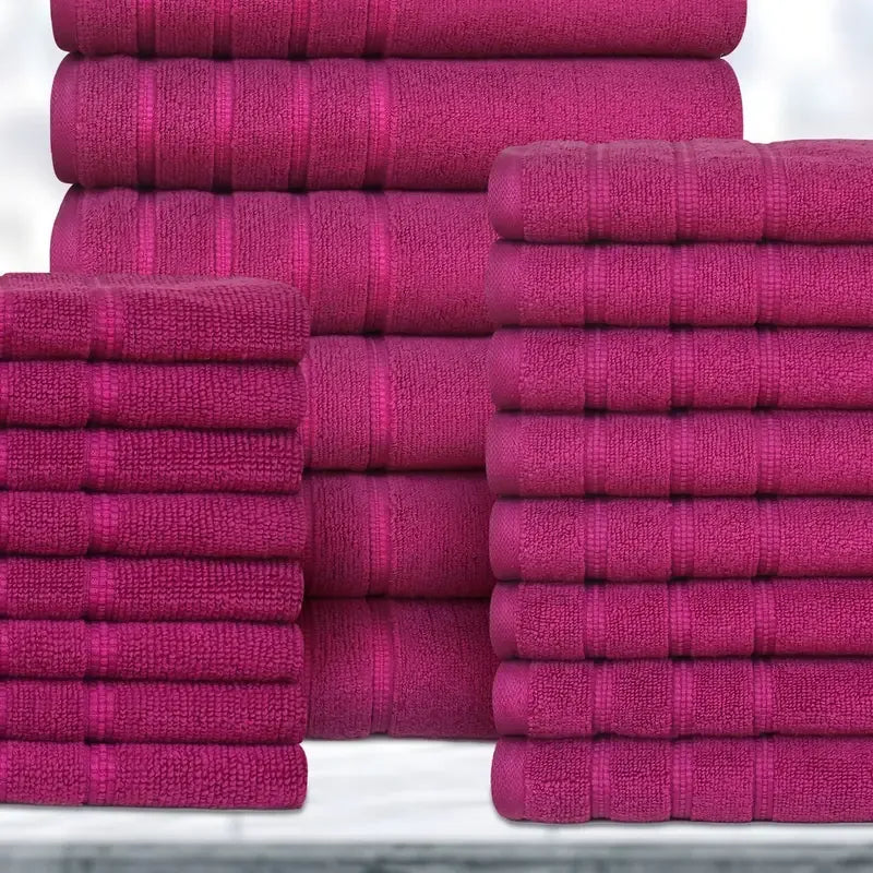 24-Piece Egyptian Cotton Towel Set