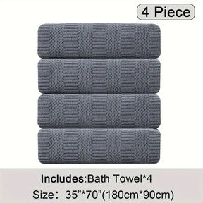 Oversized Microfiber Bath Towels Set - Soft, Absorbent, Quick-Dry