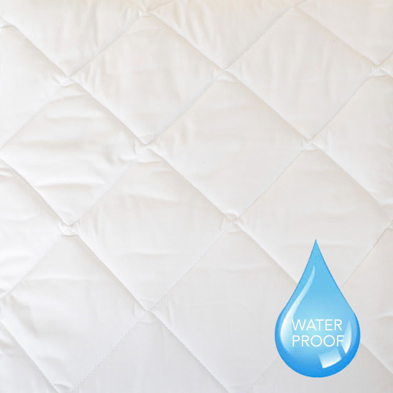 Mattress Pad - 8oz PSY, Waterproof, Anti-Microbial, Stain Resistant, 300TC 100% Cotton