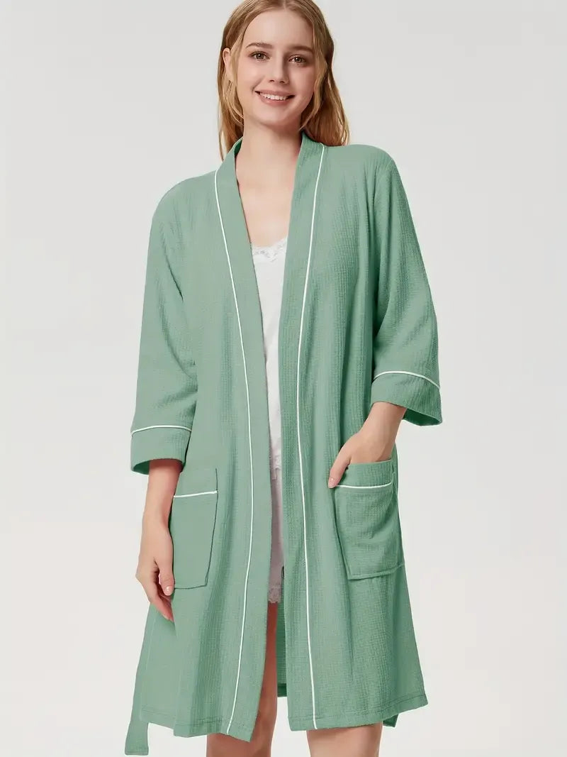 SIORO Waffle Knit Kimono Robes for Women - Soft & Lightweight