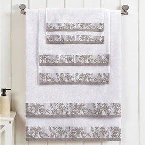 Wisteria Cotton Floral Jacquard Quick Dry 6 Piece Towel Set