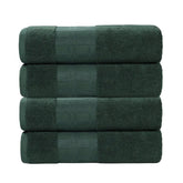 Larissa Cotton Geometric Border Bath Towel Set of 4