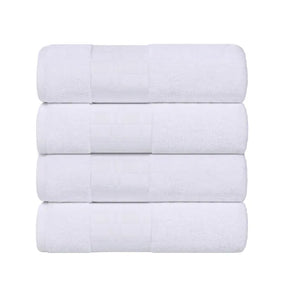 Larissa Cotton Geometric Border Bath Towel Set of 4