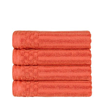 Soho Ribbed Cotton Super Absorbent 4 Piece Hand Towel Set