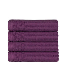 Soho Ribbed Cotton Super Absorbent 4 Piece Hand Towel Set