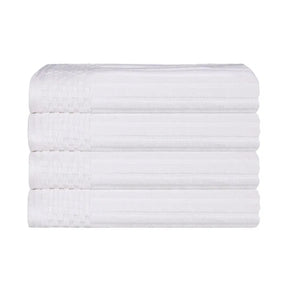 Soho Ribbed Cotton Super Absorbent 4 Piece Hand Towel Set