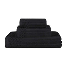 Soho Ribbed Cotton Absorbent 3 Piece Assorted Towel Set