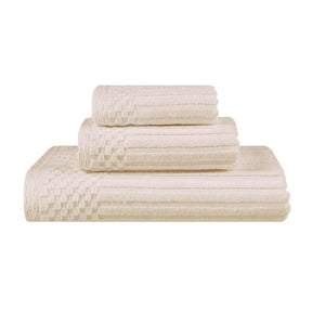 Soho Ribbed Cotton Absorbent 3 Piece Assorted Towel Set