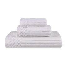 Soho Ribbed Cotton Absorbent 3 Piece Assorted Towel Set