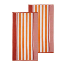 Cotton Oversized Striped 2 Piece Beach Towel