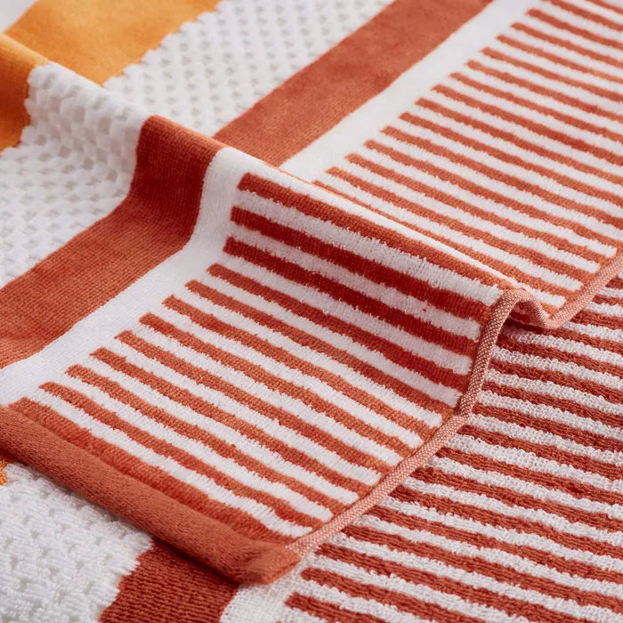 Cotton Oversized Striped 2 Piece Beach Towel