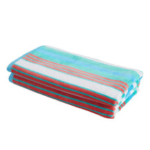 2 Piece Rope Textured Striped Oversized Cotton Beach Towel Set