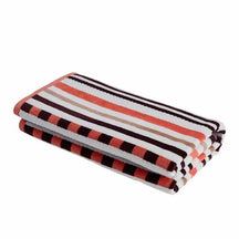 Stripe Cotton Oversized Medium Weight 2 Piece Beach Towel Set