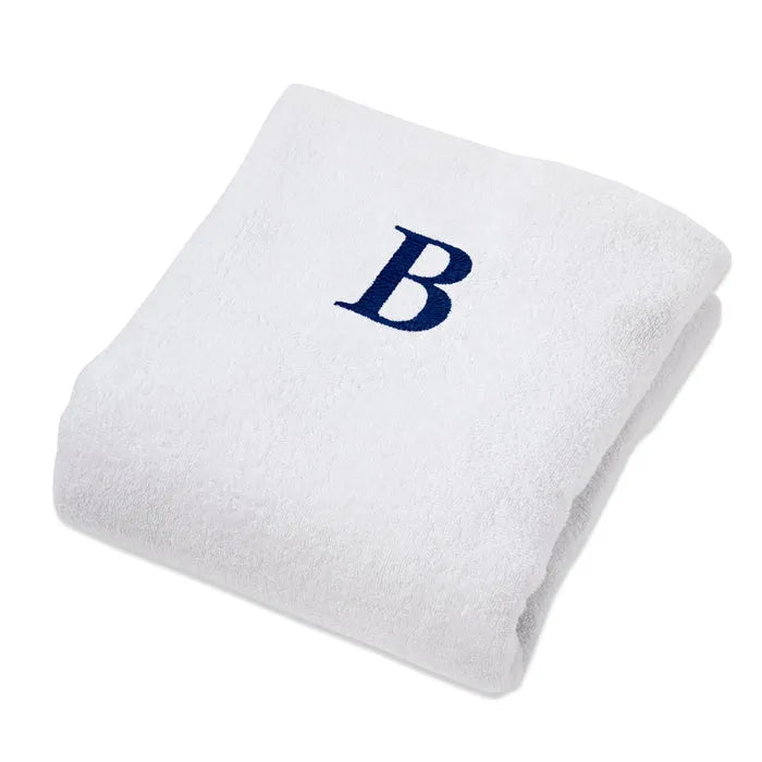 Monogrammed Combed Cotton Lounge Chair Cover