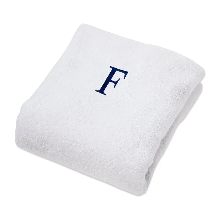 Monogrammed Combed Cotton Lounge Chair Cover